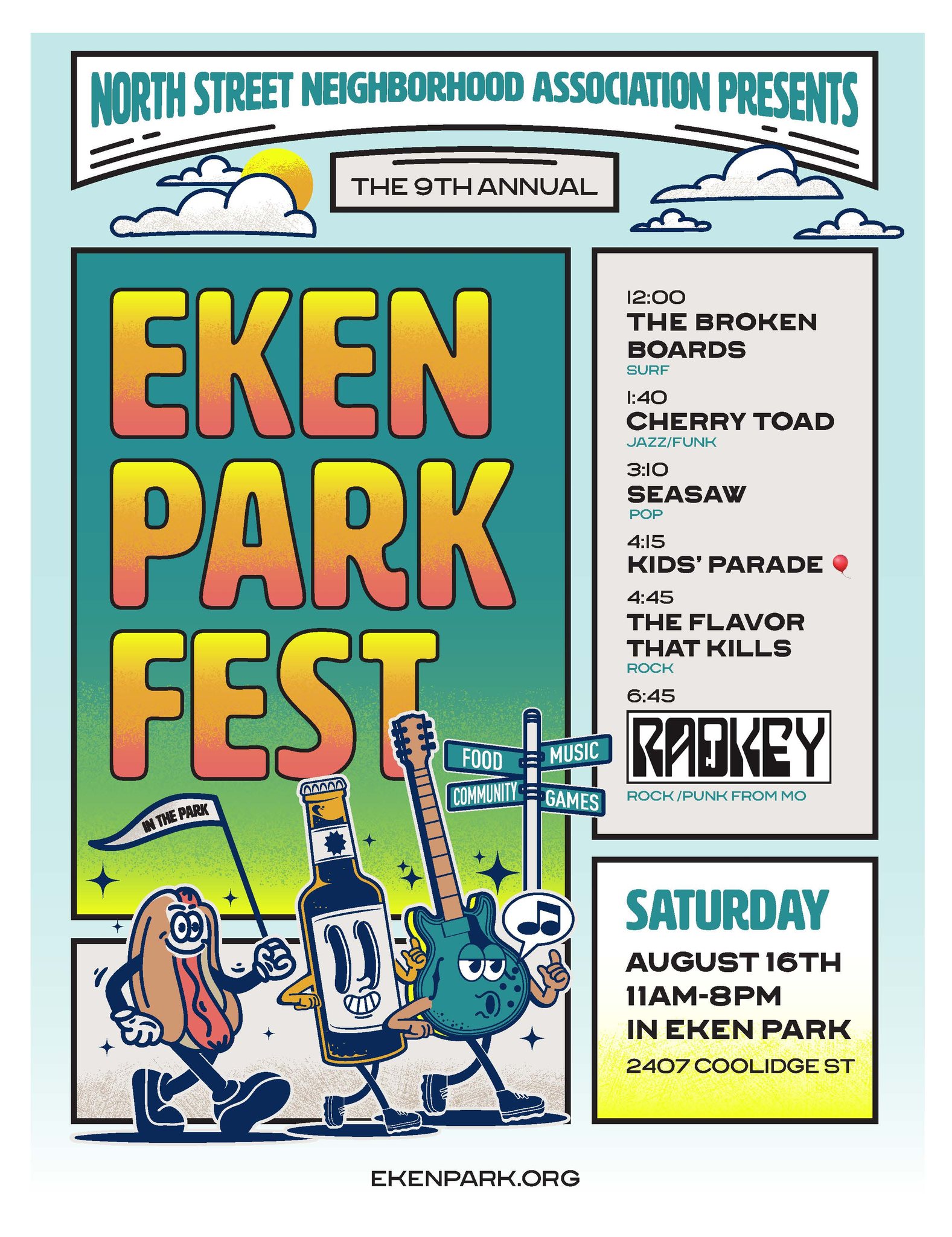 9th Annual Eken Park Festival - Saturday, August 16 in Madison, Wisconsin